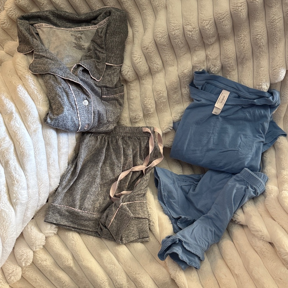 Gray and Blue Pajama Set BUNDLE